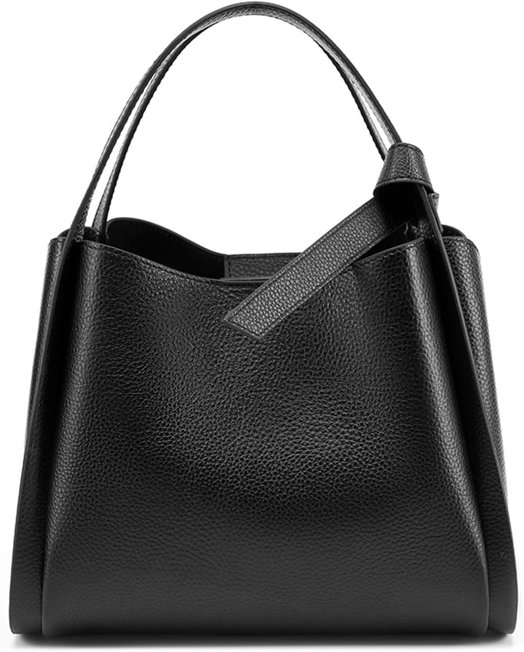 Bucket Bags for Women, Genuine Leather Handbags Small Crossbody Purses, Shoulder Bags with an Adjustable Strap